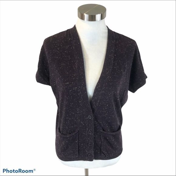 Gap Purple and Yellow Short Sleeved Cardigan XS - Picture 1 of 11